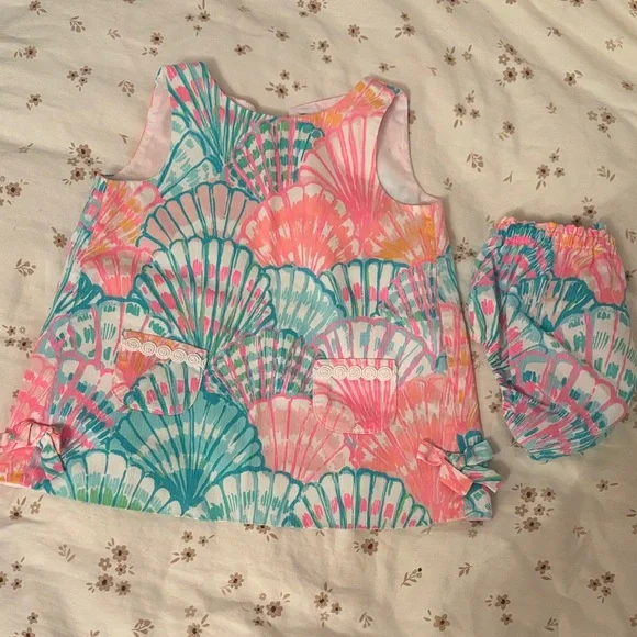 Set of three Lilly Pulitzer Kids Dress Set - Pink, Blue, and Green Delight - Picture 3 of 5
